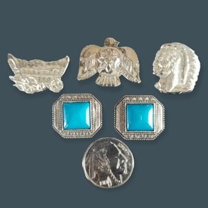 Vintage American Southwestern Style Button Cover Set